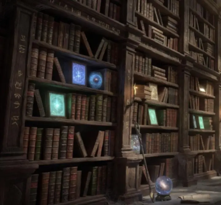 Starożytna biblioteka i kodeks pełen lore B&S DEVELOPMENT ŁUKASZ ŚWITEK